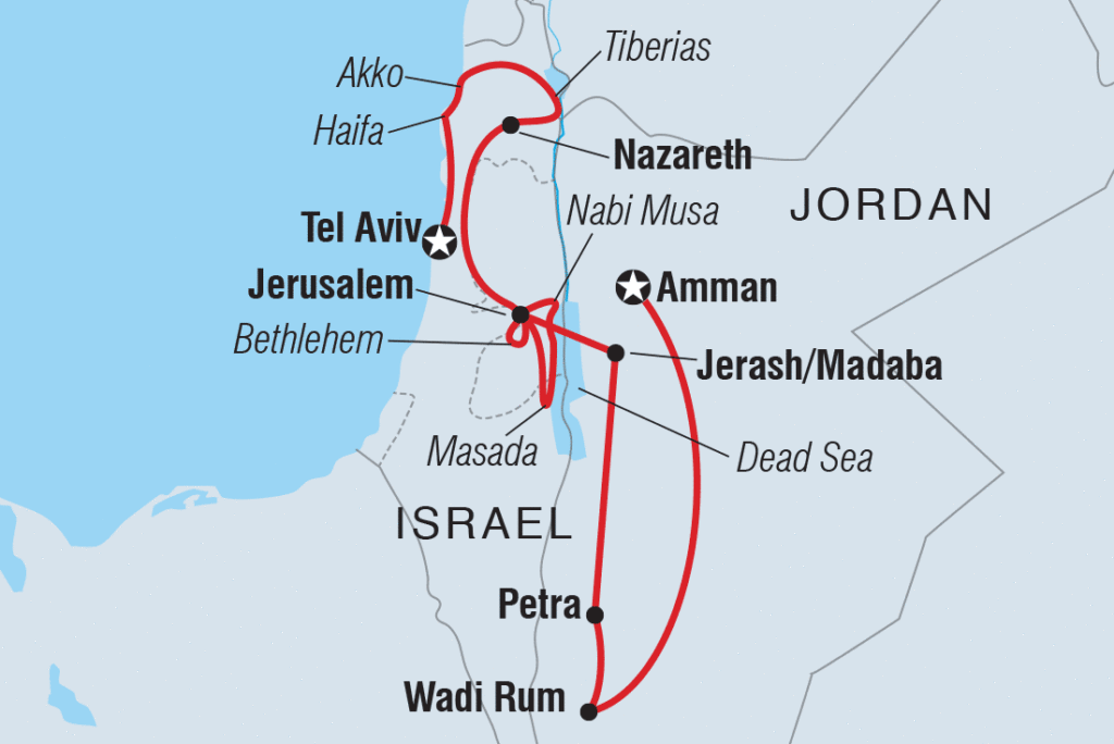 Traveling from Jordan to Palestine